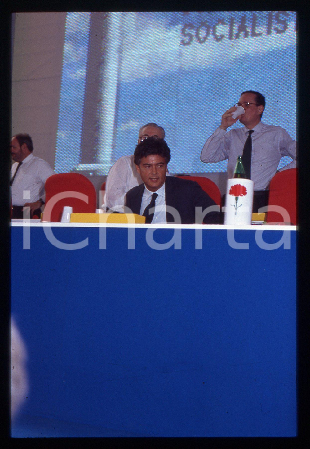 35mm vintage slide* 1991 BARI Claudio MARTELLI Congresso PSI (6)