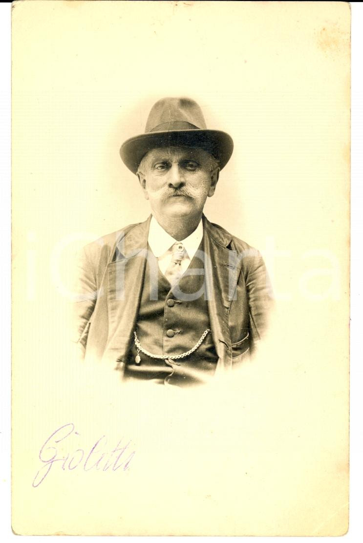 Fotografia d'epoca originale 1920 ca MILANO Ritratto del sosia di Giovanni GIOLITTI anziano *Foto FP VG 1