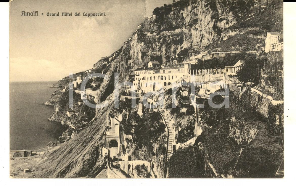 Cartolina originale da collezione 1910 ca AMALFI SA Grand Hotel dei Cappuccini Cartolina postale FP NV 1