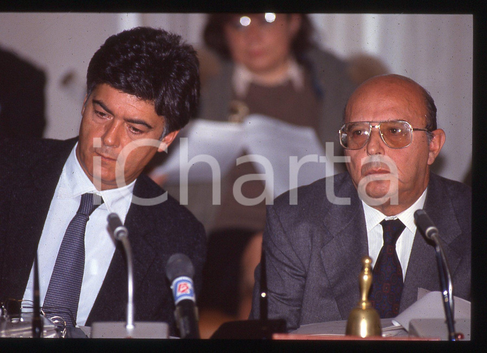 35mm vintage slide* 1991 ca ROMA Claudio MARTELLI Giovanni GALLONI (5)