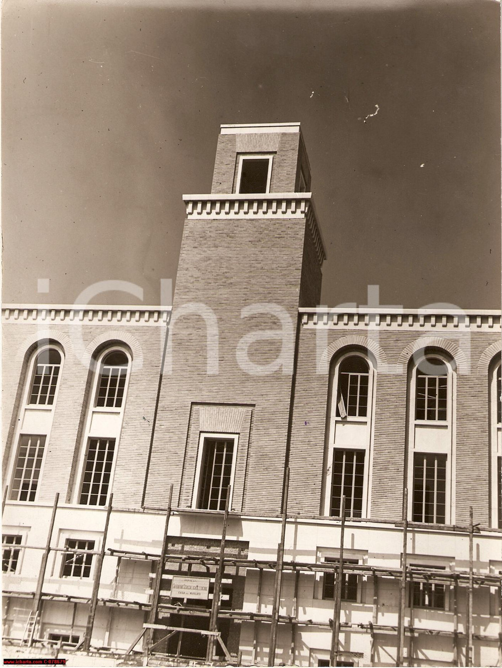 Fotografia d epoca originale 1940 MILANO VIA FREGUGLIA Costruz. casa mutilato FOTO 1