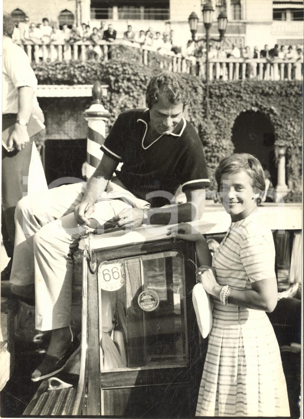 1958 VENEZIA Mostra del Cinema - Maria SCHELL e Christian MARQUAND *Foto 13x18