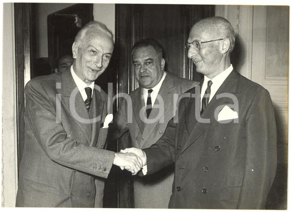 1959 ROMA VIMINALE Antonio SEGNI riceve ambasciatore USA James David ZELLERBACH