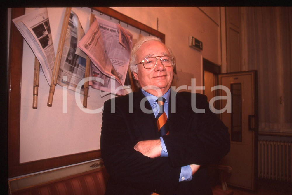 35mm vintage slide* 1990 ca ITALIA Paolo PISANÒ Ritratto del giornalista (4)