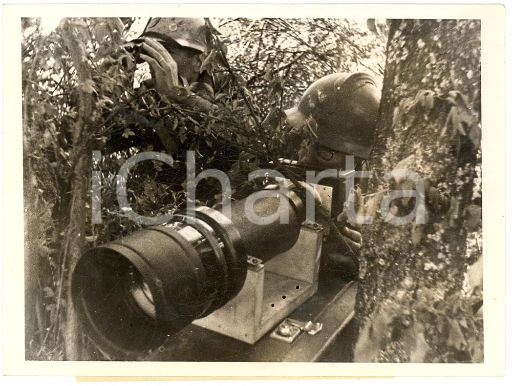 Fotografia d epoca originale 1940 FRANCE ? WW2 Operatori fotografici dell Esercito nelle prime linee FOTO 1