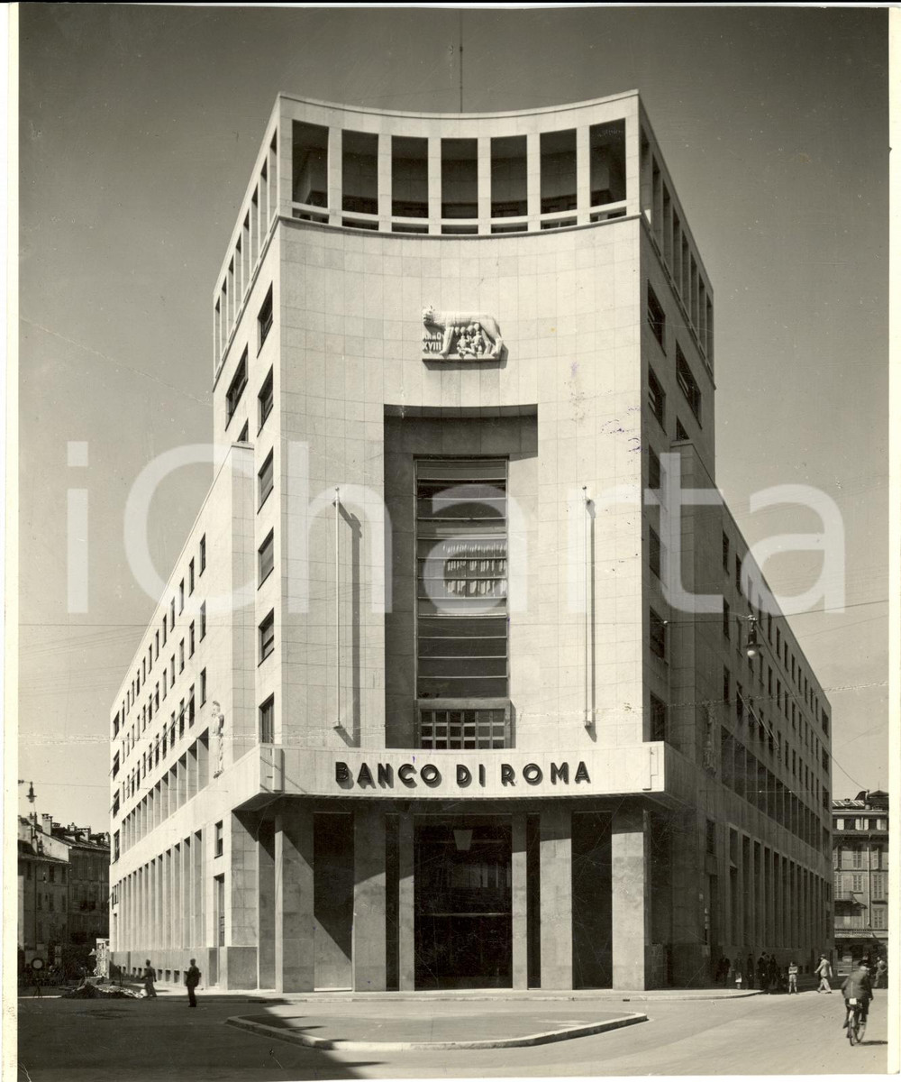 Fotografia d'epoca originale 1941 MILANO Nuovo palazzo del BANCO DI ROMA *Fotografia ANIMATA 1