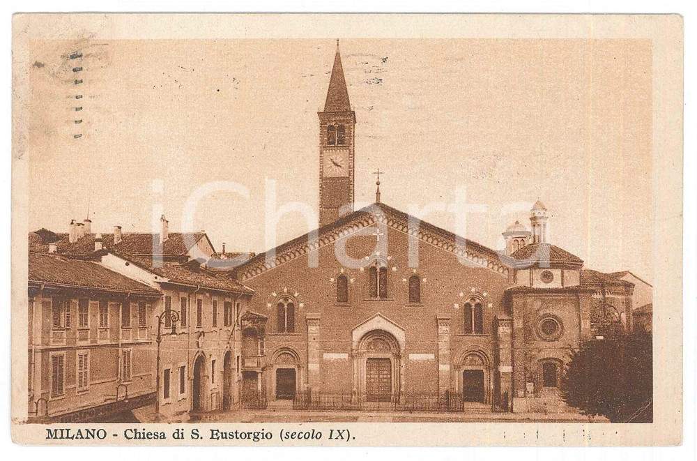 1935 MILANO Chiesa di S. Eustorgio - Veduta *Cartolina postale FP NV