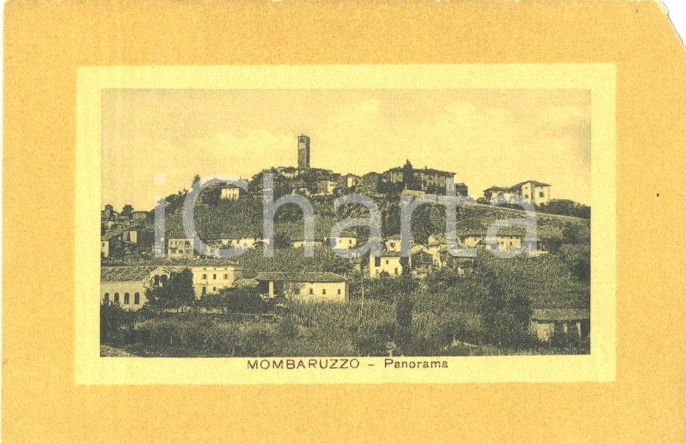 Cartolina originale da collezione 1930 ca MOMBARUZZO AT Panorama generale Cartolina postale FP NV 1