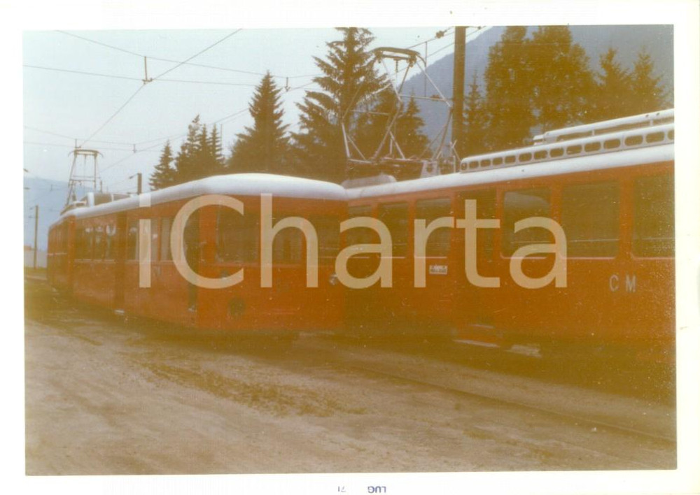 Fotografia d epoca originale 1971 FRANCE Ferrovia CHAMONIX  MONT BLANC Locomotiva 54 Fotografia 1
