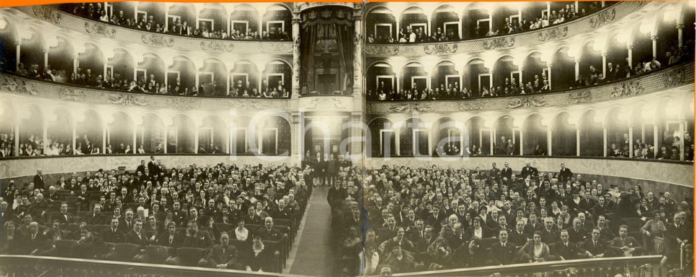 Fotografia d epoca originale 1932 ROMA OND Teatro dell OPERA affollato per Francesca da RIMINI Foto DOPPIA 1