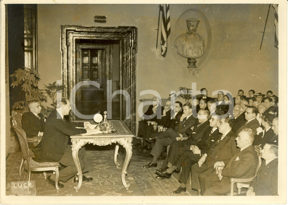 Fotografia d epoca originale 1937 ROMA Centro Studi AMERICANI Luigi ALDROVANDI MARESCOTTI Giuseppe BASTIANINI 1
