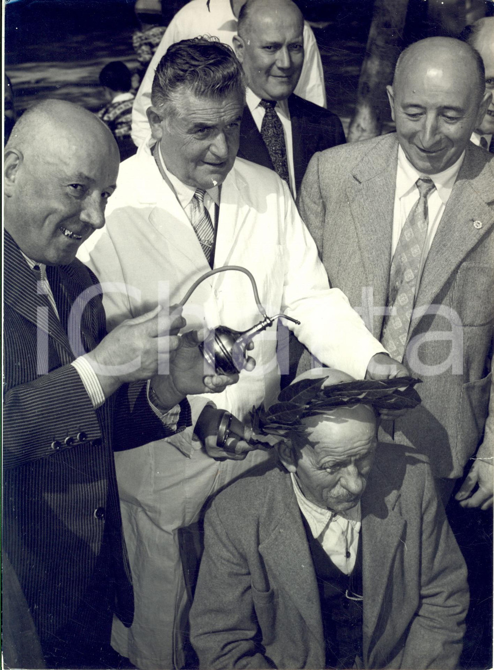 1954 INVERSO PINASCA Felice POSTIGLIO eletto MISTER CALVO - Foto 18x24 cm