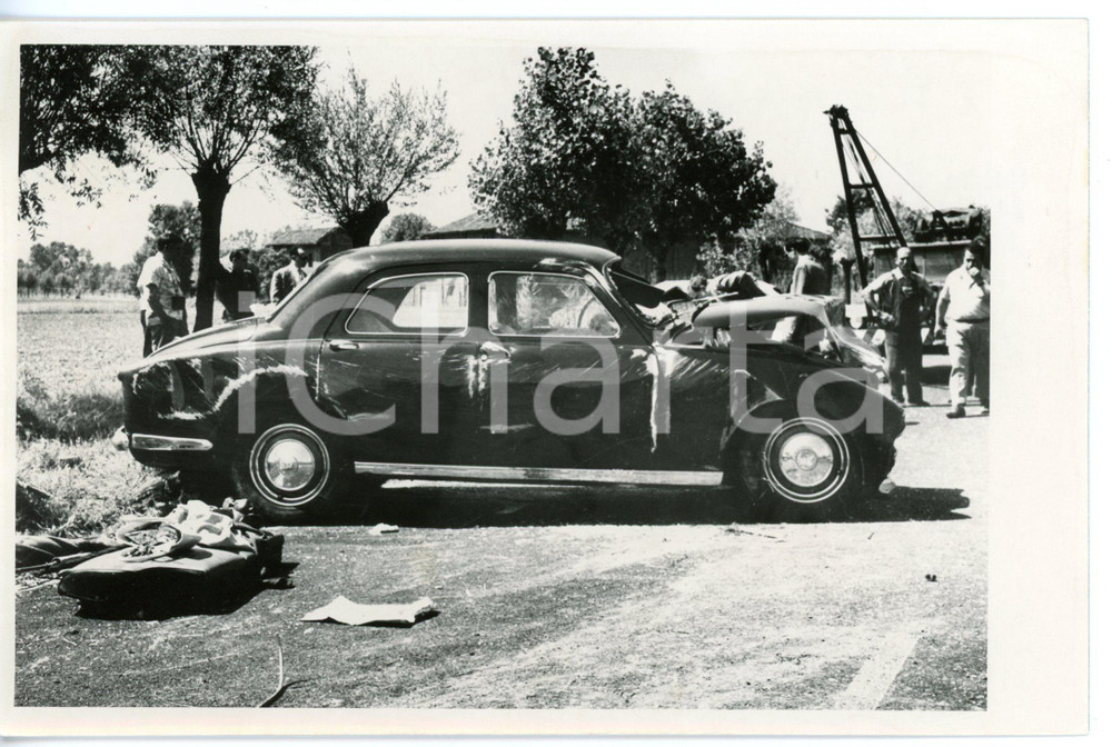 1955 ca AUTOSTRADA A4 Incidente TORINO-MILANO - ALFA ROMEO imprenditore FILA
