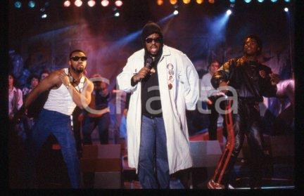 35mm vintage slide* 1989 ca ITALY American DJ and rapper Afrika BAMBAATAA (33)