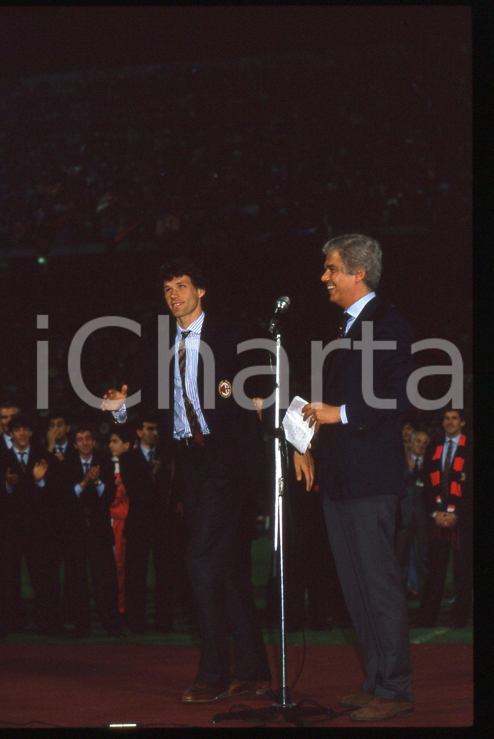 35mm vintage slide* 1988 MILANO Marco VAN BASTEN A.C. MILAN e Cesare CADEO