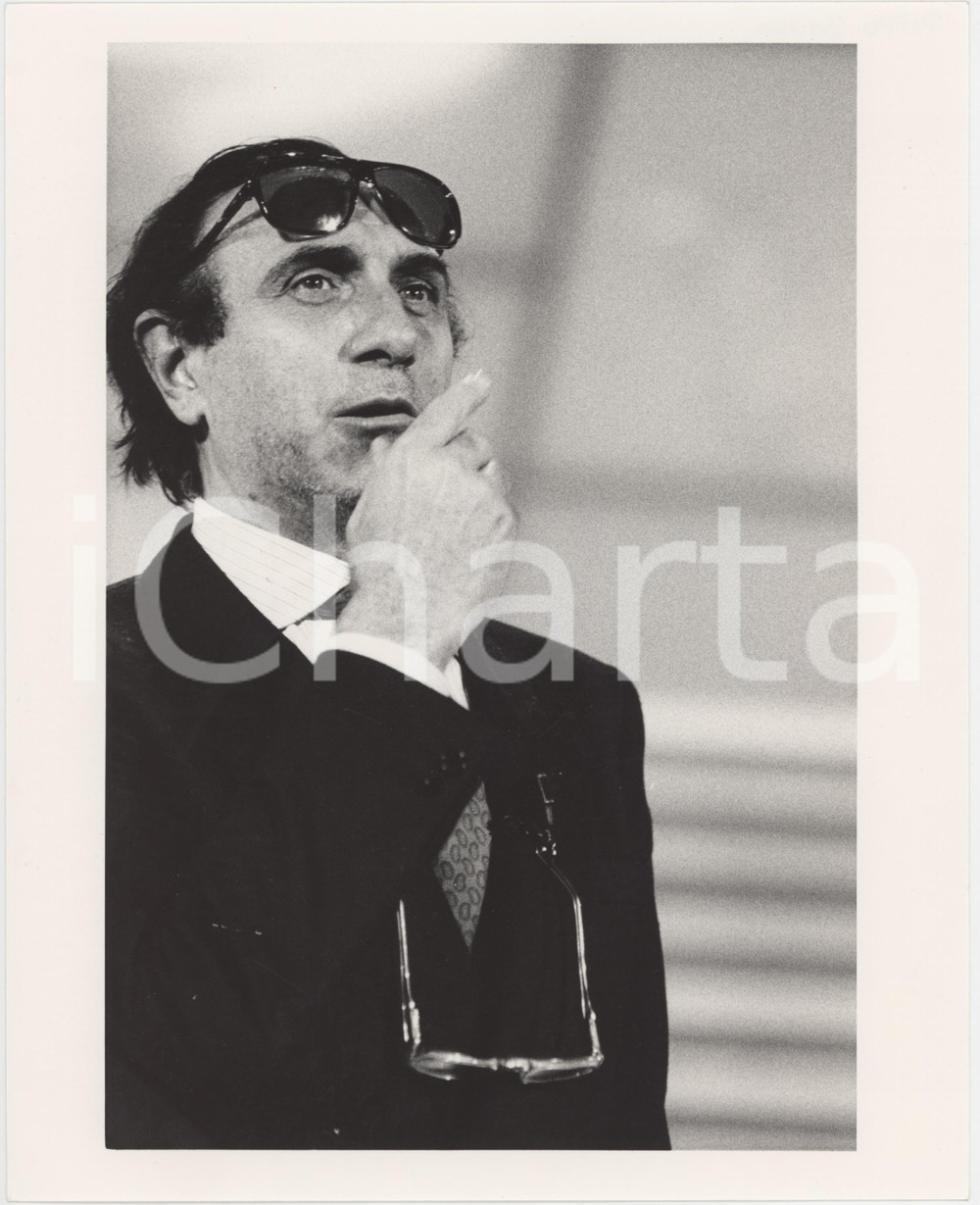 Fotografia d epoca originale 1985 ca FESTIVAL DI SANREMO Pippo BAUDO Ritratto  Foto 20x25 cm 1 1