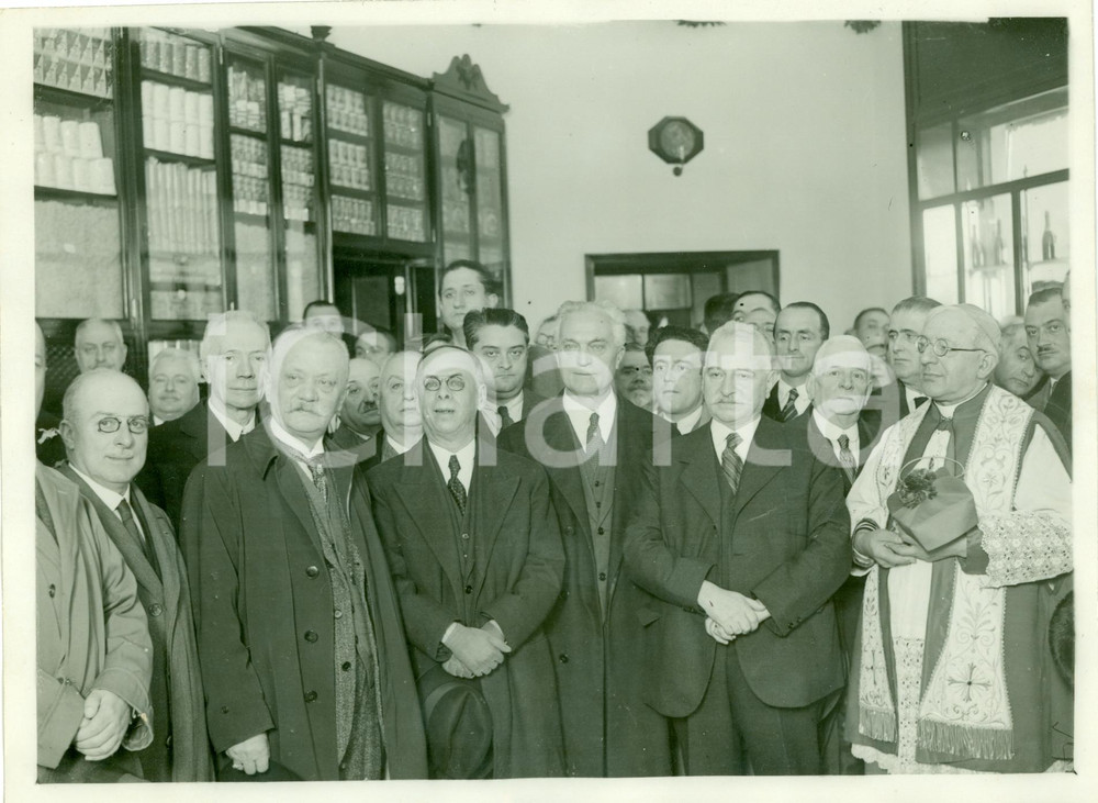 Fotografia d epoca originale 1931 ROMA Arturo MARESCALCHI inaugura nuovo forno elettroautomatico FOTOGRAFIA 1