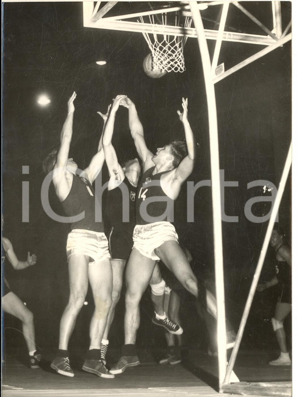 1954 MILANO BASKET III Trofeo MAIRANO - Incontro URSS-BELGIO *Foto 13x18 cm