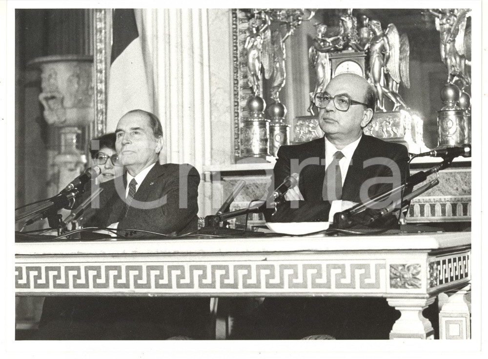 1984 MILANO POLITICA Incontro tra François MITTERRAND e Bettino CRAXI (1) *Foto