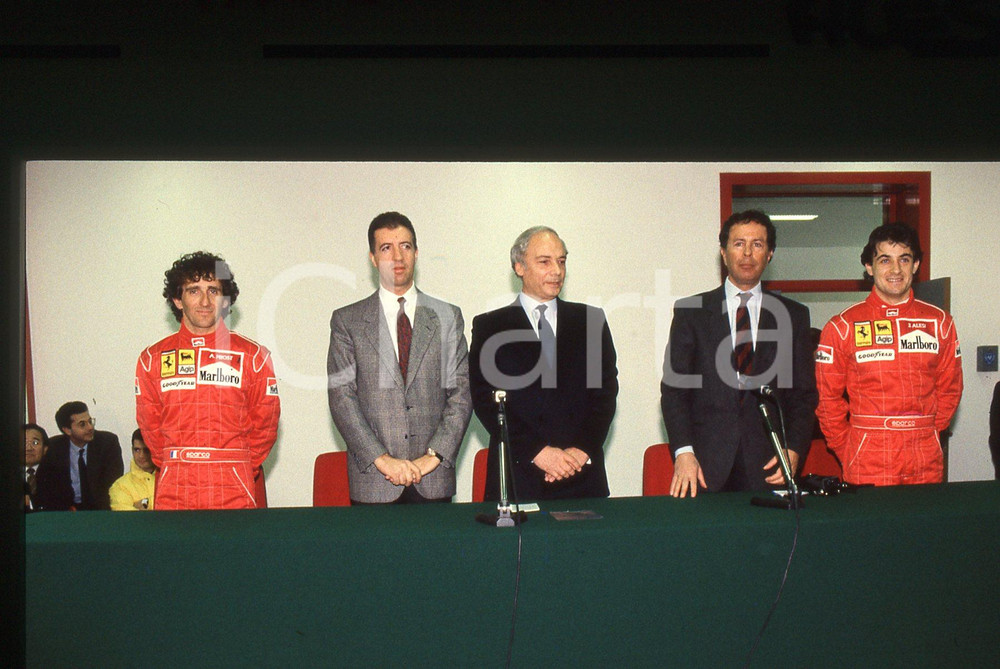 35mm vintage slide* 1991 F1 Alain PROST Jean ALESI Cesare FIORIO Piero FERRARI