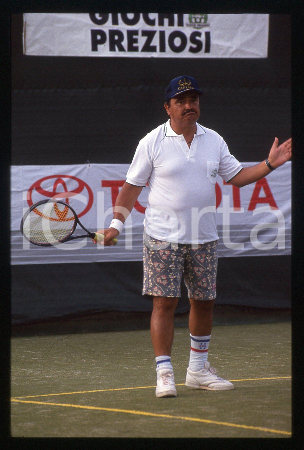 35mm vintage slide* 1995 ca SARDEGNA - Umberto SMAILA gioca a tennis (3)