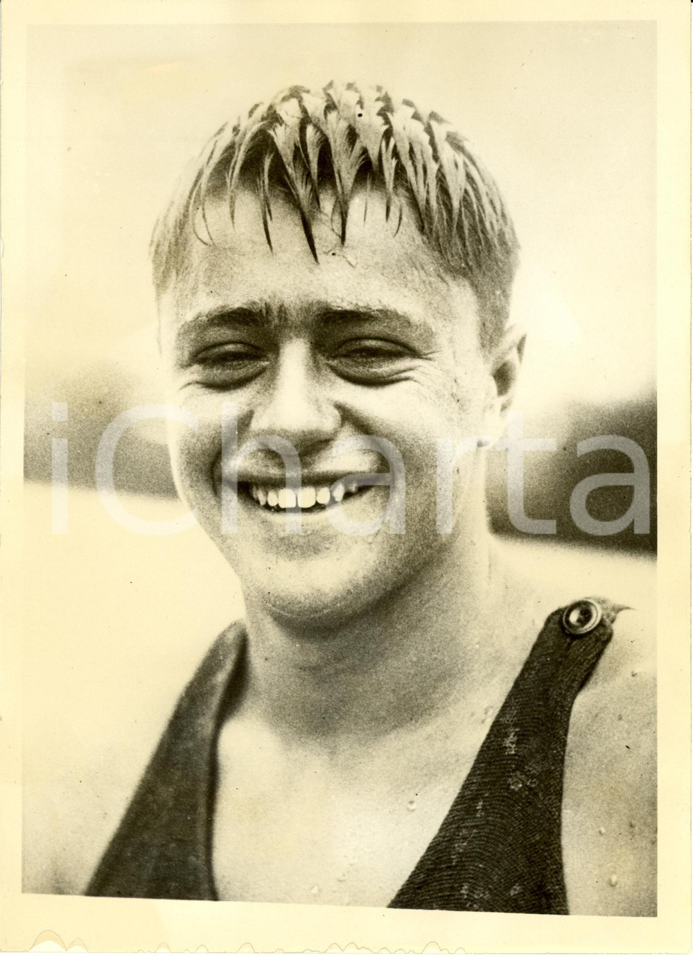 Fotografia d epoca originale 1935 ca TORONTO Canada Marvin NELSON campione di nuoto Fotografia 1