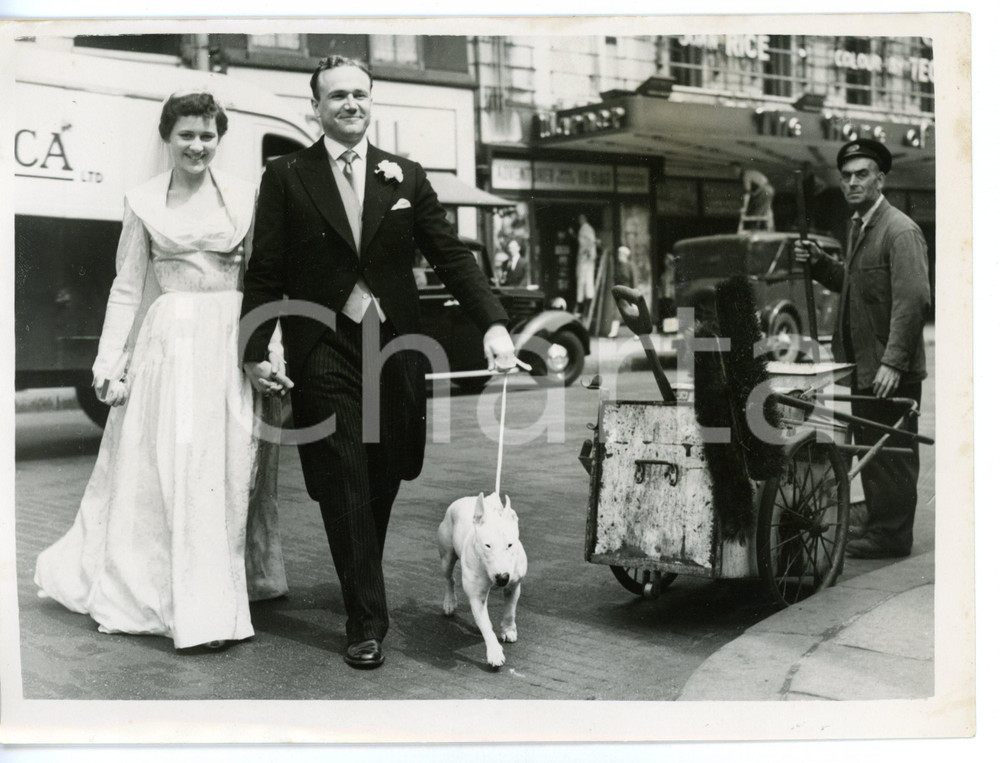 1954 LONDON Notre Dame de France - Marriage with the dog *Foto CURIOSA 20x15 cm
