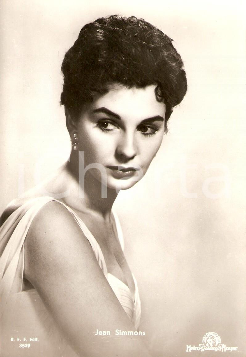 Cartolina originale da collezione 1957 QUESTA NOTTE O MAI Jean SIMMONS nel film di Robert WISE Cartolina FG NV 1