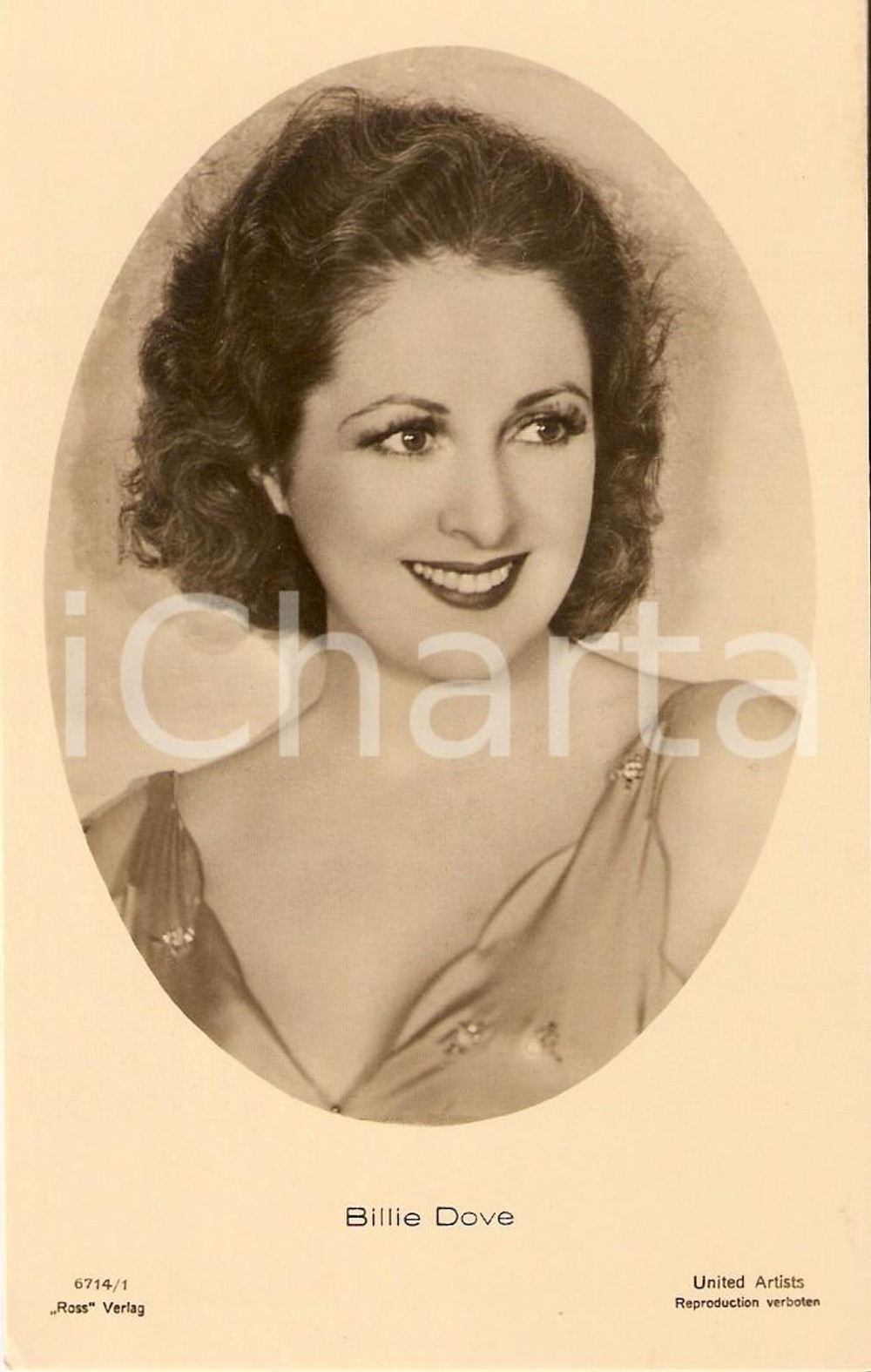 Cartolina originale da collezione 1930 ca CINEMA Billie DOVE Attrice *Cartolina FP NV 1