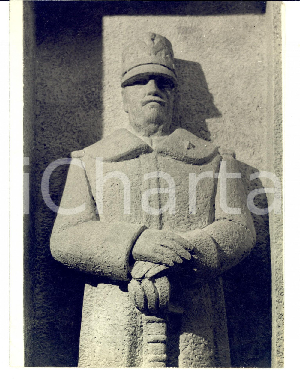 Fotografia d epoca originale 1930 ca ARTE FASCISMO Statua del generale Luigi CADORNA Foto 18x24 cm 1