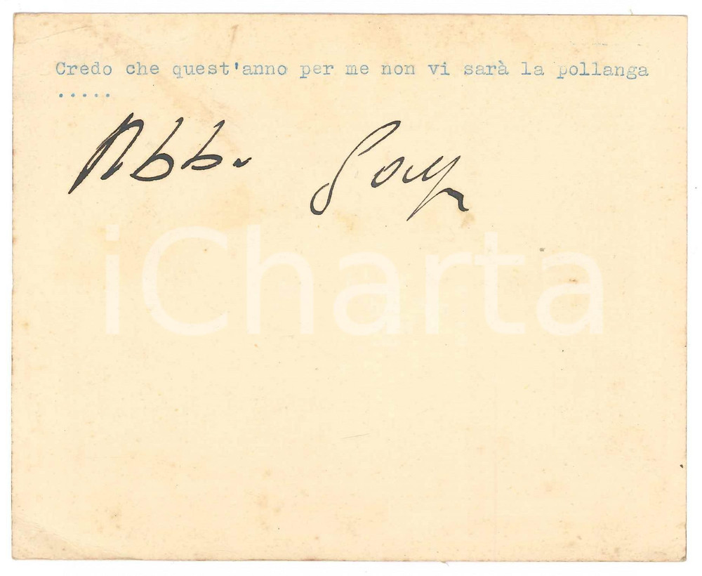 1947 NAPOLI Cartolina Gaspare CASELLA "Siamo in un periodo arcilento" *Autografo