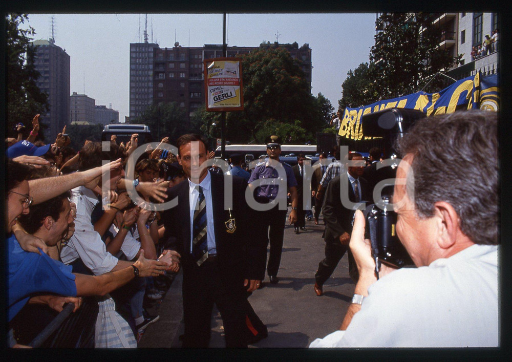 35mm vintage slide* 1992 MILANO Salvatore SCHILLACI Presentazione INTER 92-93 