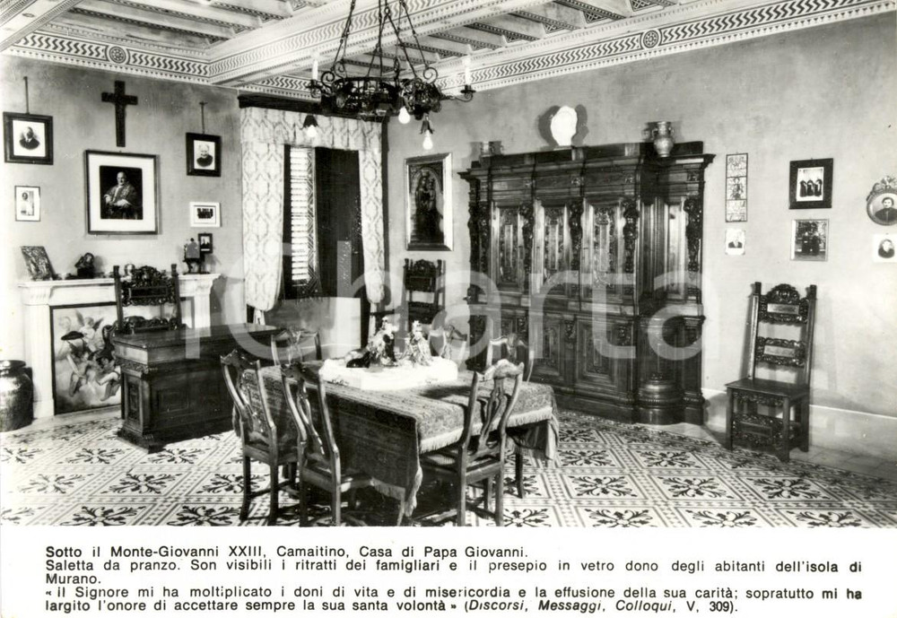 Cartolina originale da collezione 1950 ca SOTTO IL MONTE (BG) CA' MAITINO - Casa papa GIOVANNI XXXIII *Cartolina 1