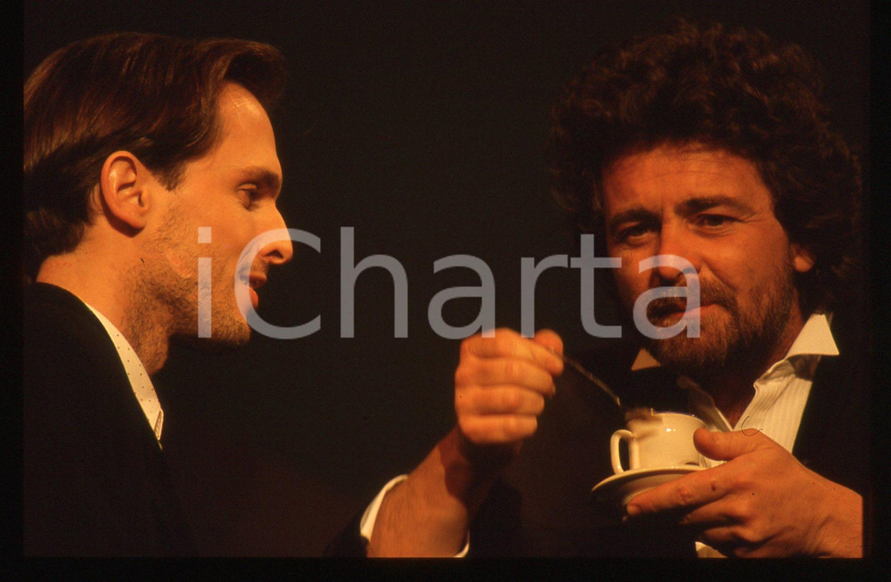 35mm vintage slide* 1988 FESTIVAL DI SANREMO Beppe GRILLO Miguel BOSÈ RAI (2)