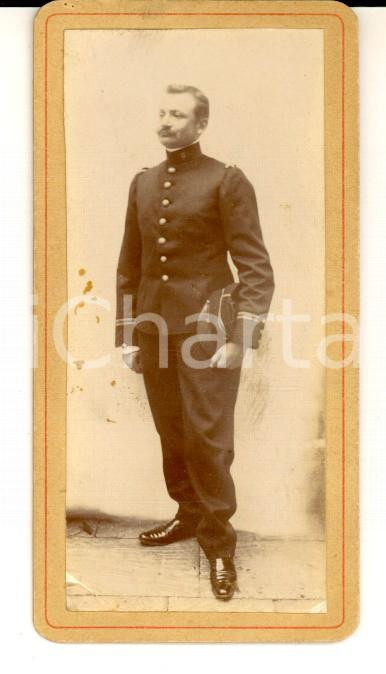 Fotografia d epoca originale 1880 ca REGIO ESERCITO Ritratto di militare del 6° Reggimento fanteria Foto 5x8 1