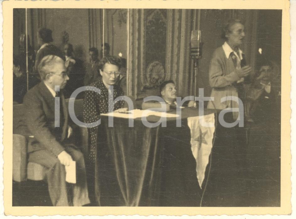 Fotografia d epoca originale Agosto 1948 TORINO  Congresso Nazionale ESPERANTO a Palazzo Carignano FOTO 1