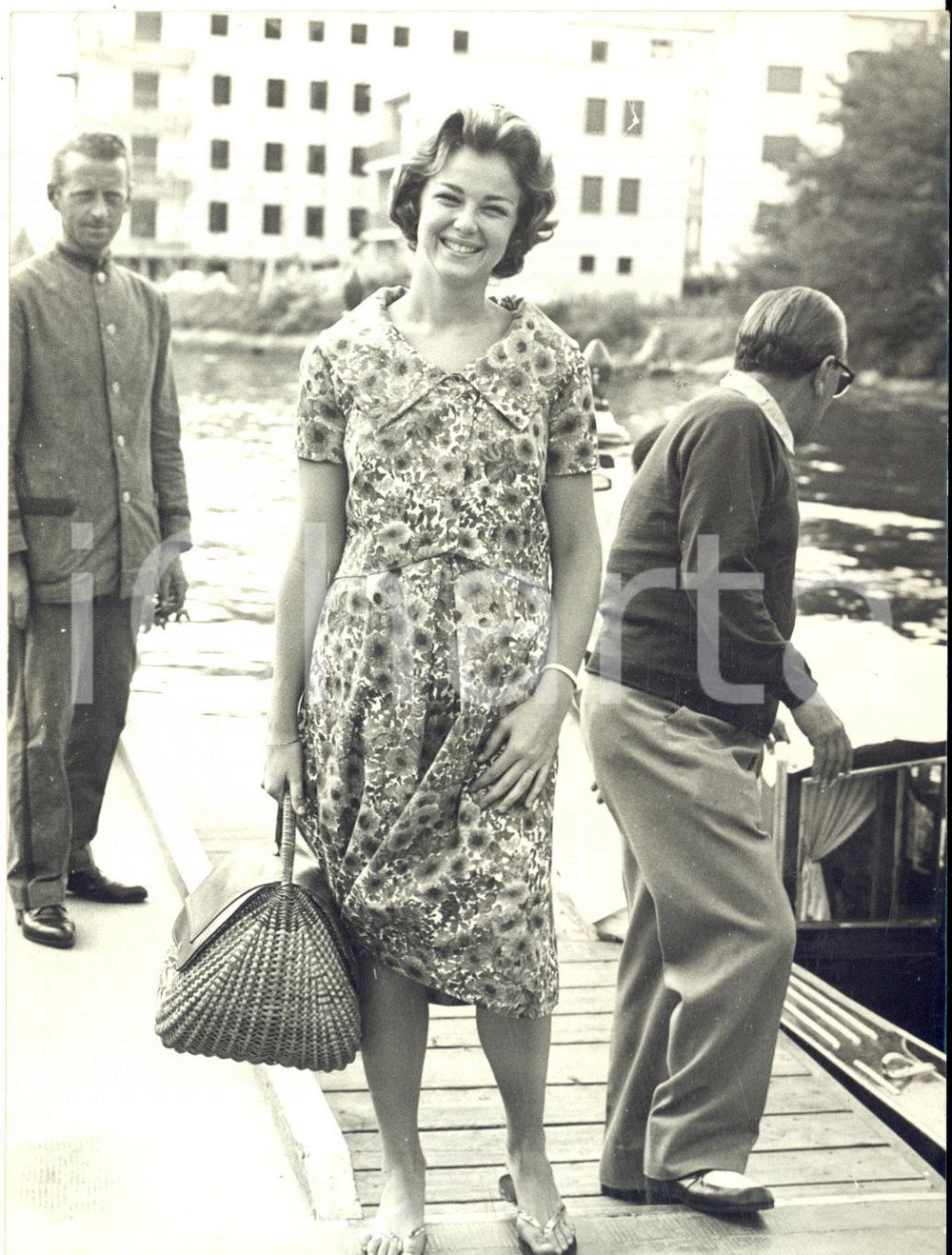 1955 ca VENEZIA Mostra del Cinema - Arrivo di Lorella DE LUCA *Foto 13x18 cm