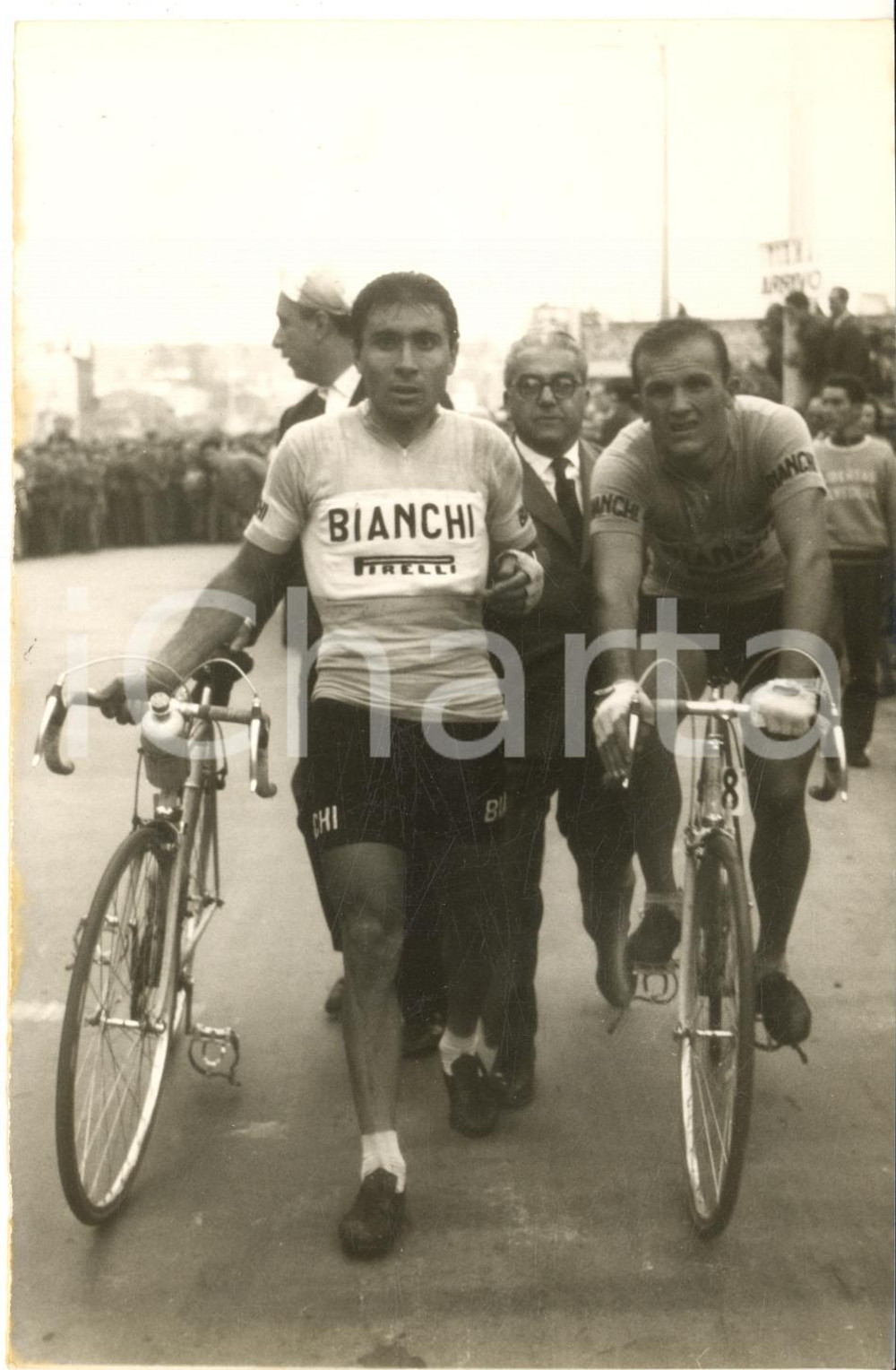 1958 CATANIA CICLISMO GIRO DELLA SICILIA Diego RONCHINI e Noè CONTI 1° e 2° posto