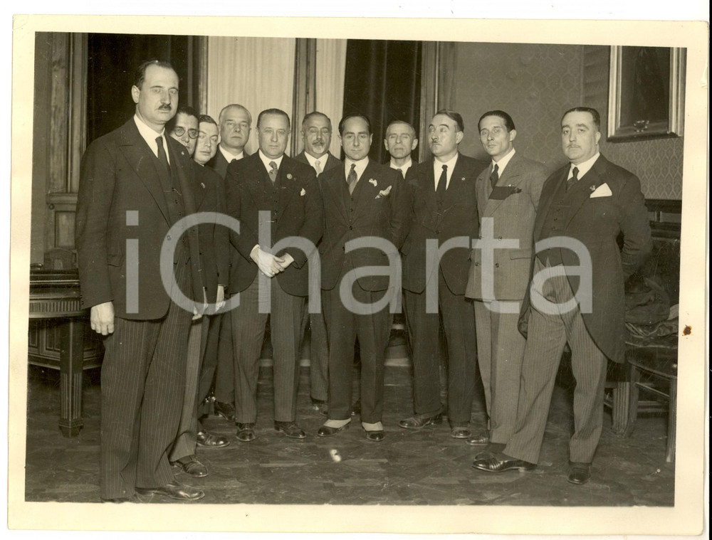 Fotografia d epoca originale 1940 ca ROMA Achille STARACE riceve una delegazione Foto ISTITUTO LUCE 1