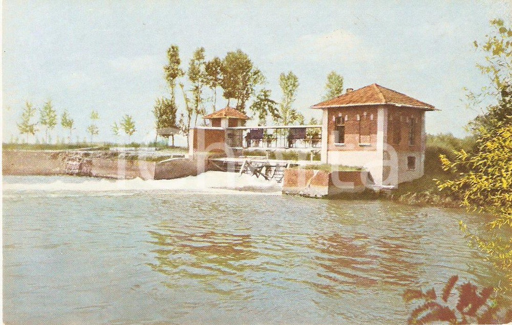 Cartolina originale da collezione 1925 BARRAGGIO DEL BOSCO (VC) Roggia Marcova FP NV 1