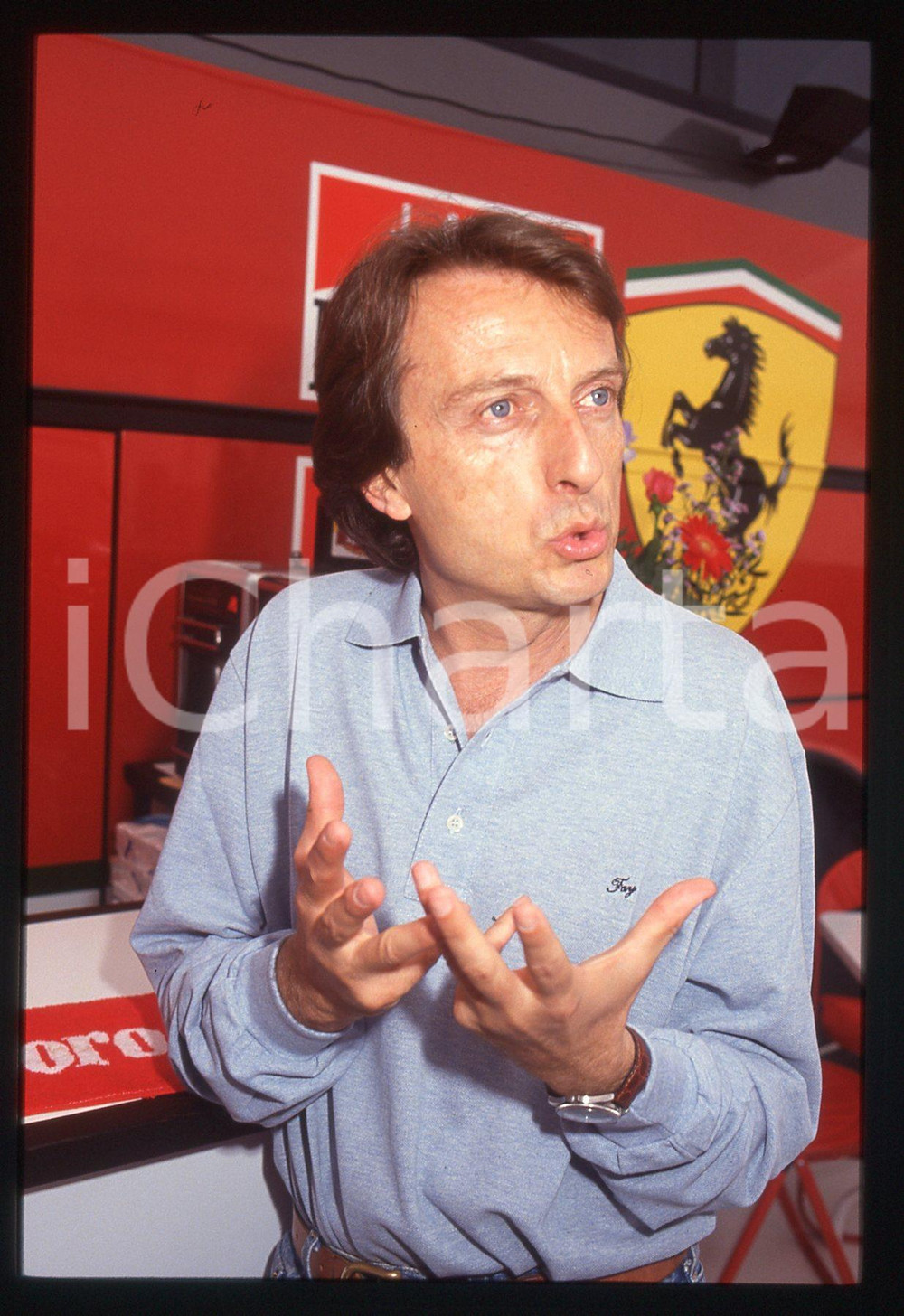 35mm vintage slide* 1992 FORMULA1 Luca CORDERO di MONTEZEMOLO scuderia FERRARI 9