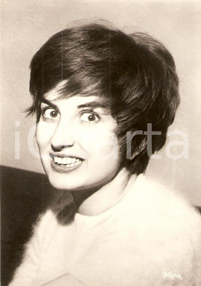 Cartolina originale da collezione 1965 ca MUSICA La grande MINA Ritratto fotografico Cartolina postale 3 1