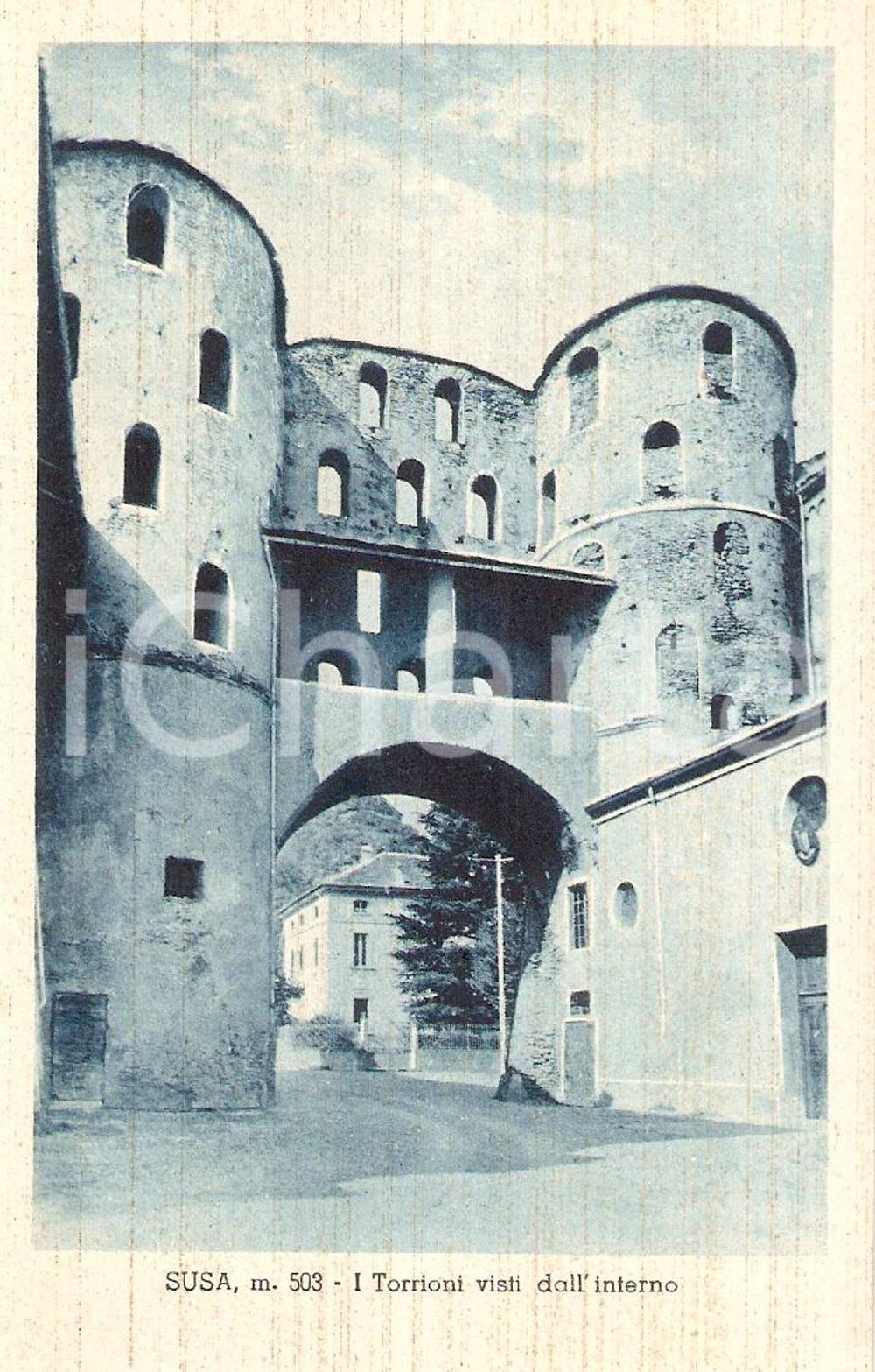 Cartolina originale da collezione 1935 ca SUSA TO Torrioni visti dall interno Cartolina FP NV 1