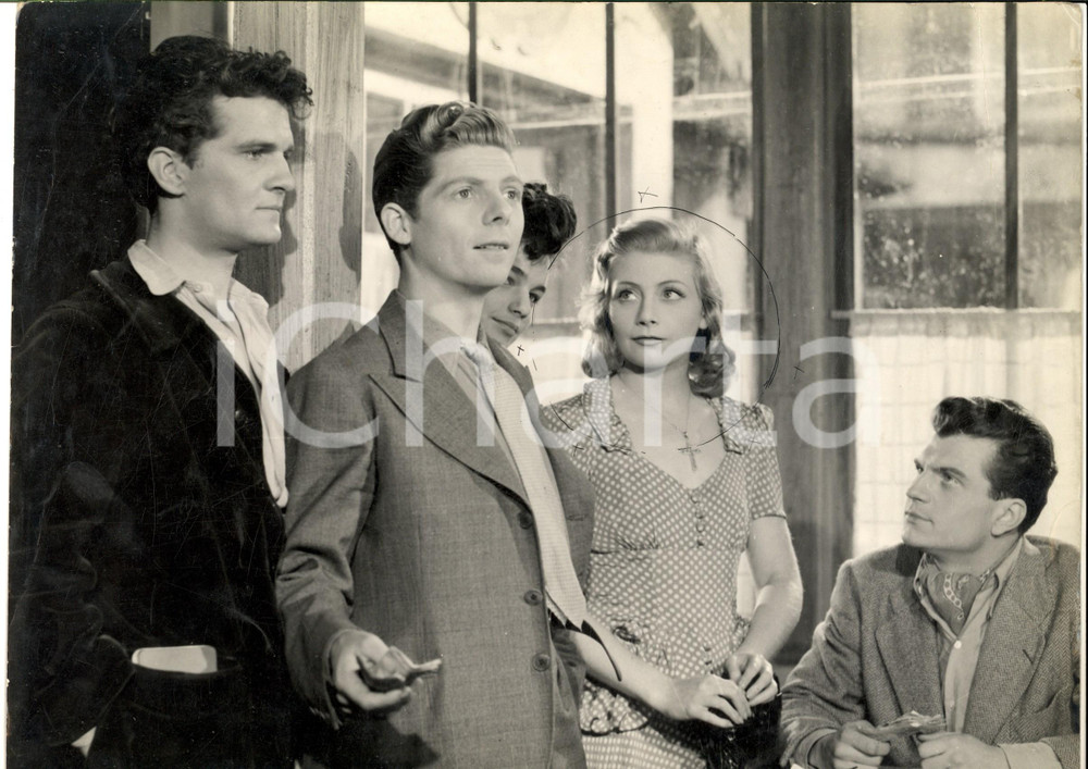 Fotografia d epoca originale 1942 CINEMA L ange de la nuit  Scena con Michelle ALFA  Foto 30x22 cm 1