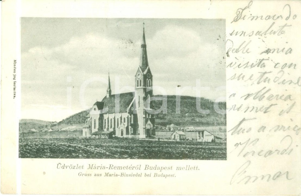 1915 BUDAPEST (UNGHERIA) Üdvözlet Máriaremetéről Maria EINSIEDEL Cartolina FP VG