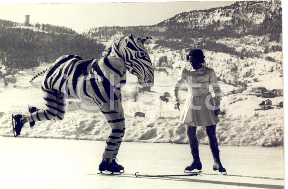 Fotografia d epoca originale 1938 CORTINA D AMPEZZO BL Carnevale HOTEL CRISTALLO  La bella e la bestia 1