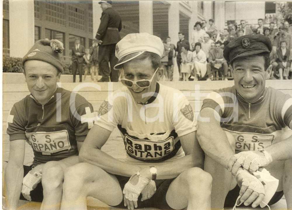 1960 CICLISMO TOUR DE FRANCE CAEN Kurt GIMMI Tom SIMPSON Pierino BAFFI Foto