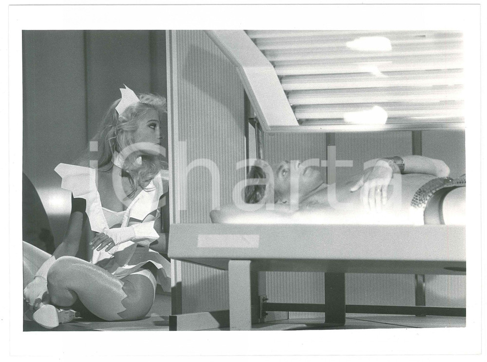 Fotografia d epoca originale 1985 ca TELEVISIONE Heather PARISI Brian CRAWFORD Foto 24x18 cm 1