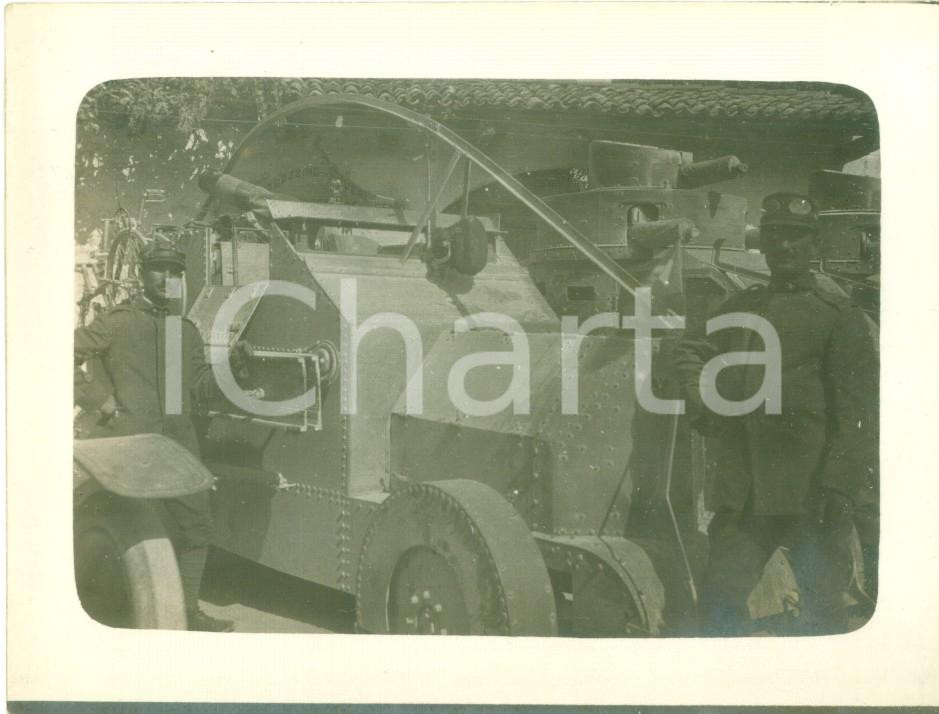 Fotografia d epoca originale 1918 MEDEA GO WW1 Soldati con automitragliatrice Fotografia cm 12 x 9 1