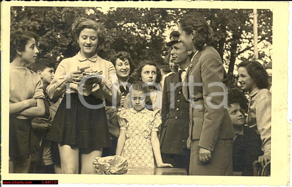 Cartolina originale da collezione 1930 TORINO Ispezione pattinatrici Piemonte RARA FP NV 1